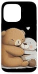 Coque pour iPhone 14 Pro Max Adorable câlin en peluche pour les amoureux des ours en peluche et des animaux en peluche