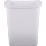 Poubelle de Cuisine 12L pour à Porte D'Armoire en Plastique avec BoîTe Rangement le Sac Compost - Blanc A