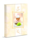 First Communion Photo Album 23 x 30 cm 60 White Pages in Thick and Durable Cardboard Intervaled with Pergamin, Goblet and Grapes