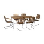 Grythyttan Stålmöbler Grythyttan matgrupp teak B31 170cm + 6st A2