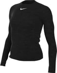 NIKE FB4299-010 W NK SWIFT ELMNT DF UVCRWTOP Sweatshirt Women's BLACK/REFLECTIVE SILV Size 2X