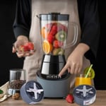 Ruostumattomasta teräksestä valmistetun teräpohjan ristiinpuristimen varaosa Para NutriBullet 600/900W tehosekoittimeen (900W)