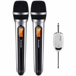 Alvoxcon Dual Wireless Microphone set, Uhf wireless microphone set F/S w/Track#