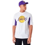 New Era Nba Mesh Panel Los Angeles Lakers T-shirt Med Korta ärmar Vit S Man