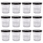 Argon Tableware Glass Jam Jars with Lids - 42ml - Pack of 12