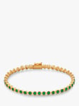 Monica Vinader Green Onyx Essential Tennis Bracelet, Gold