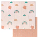 Sweety Fox - Tapis de Jeu pour Enfant Bebe 150x180x1cm Tapis de Sol XXL en Mousse Epais Pliable Reversible - Tapis d'éveil pour Bébé - Tapis de Sol Bebe Favorisant Le Développement Sensoriel