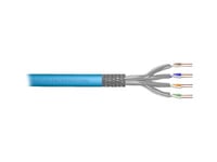 Digitus Professional - Installation Cable - 100 M - 7 Mm - S/Ftp - Simpleks - Cat 6A - Riser, Campus, Solid, Halogenfri - Lys Blå, Ral 5012