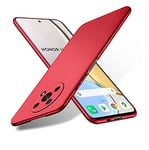 Bastmei Coque pour Honor Magic 4 Lite 5G, Ultra-Léger Ultra-Mince Anti-Rayures Antidérapant Protection des Caméras Texture Givrée PC Rigide Coque pour Honor Magic 4 Lite 5G (Rouge)