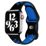 Adorve Kompatibla Apple Watch Armband 45mm 44mm 42mm SE iWatch Serie 7 Dam Herr, Andningsbar Sport Silikonersättningsrem,