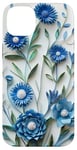 Coque pour iPhone 14 Plus Fleur Bleu Bleuet Floral Nature Femme Filles Fleurs