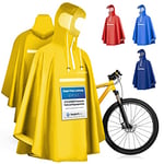 CYCLEHERO Poncho de Pluie Imperméable pour Vélo - Cape de Pluie avec Réflecteurs et Fenêtre de Visibilité - Vêtements de Pluie pour Femme et Homme, Imperméable et Élégant