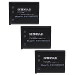 EXTENSILO 3x Batteries compatible avec Olympus Tought TG-310, TG-320 appareil photo, reflex numérique (700mAh, 3,7V, Li-ion)