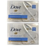 2x Dove Sensitive Skin Hypoallergenic Beauty Bar Soap (8soaps Total)