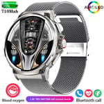 Huawei Xiaomi Gps Track Smart Watch Miesten 1,85 Tuuman Ultra Hd Amoled -Näyttö 710 Mah Akku Bluetooth Call Smartwatch 2024 Uusi_Silver net