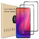 Wuzixi TCL 10 Plus Screen Protector. [Full Coverage] [9H Hardness] HD transparent scratch-resistant tempered glass screen protector, Screen Protector for TCL 10 Plus.(Black, 2 Pack)