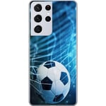 Samsung Galaxy S21 Ultra 5G Transparent Mobilskal Fotboll