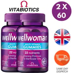 2 X 60 vitabiotics Wellwoman Berry Flavoured Gummies Vitamin Vegan Friendly