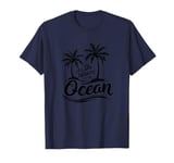 All She Wants Is The Ocean - Retro Summer Tropic Island T-Shirt