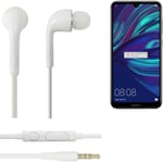 Earphones pour Huawei Y7 (2019) in ear headset stereo blanc
