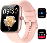 Montre Connect??E Femme Pour Samsung,Iphone,Android,1.91"" Montre Connect??E Femme Avec Appel Bluetooth,Voix De L'ia,Alexa Int??Gr??E,Smartwatch Moniteur De Spo2,Sommeil,Podometre,Calories,Ip68-Rose