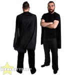 Black Adults Superhero Cape Fancy Dress Costume Comic Book Film Hero Halloween