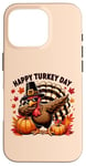 Coque pour iPhone 16 Pro Action de grâces drôle de dinde, pèlerin dabbing Happy Turkey Day