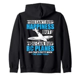 Funny You Can't Buy Happiness Remote Control RC Airplane Zip Hoodie