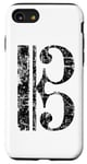 Coque pour iPhone SE (2020) / 7 / 8 Clef d'Ut (Noir Ancien) Viola, Violoncello, Cello, Trombone