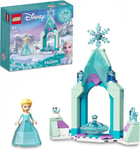 LEGO 43199 Disney Elsa’s Castle Courtyard Diamond Dress Set, Buildable Princess