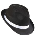 WIDMANN MILANO PARTY FASHION - Chapeau de gangster en feutre, chapeau de mafia, chapeau en feutre, accessoire pour costumes de carnaval