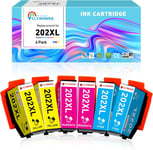 202 XL Cartouches d'encre Compatibles avec Epson 202XL Colour Cartouches pour Imprimante Expression Premium XP6000 XP6005 XP6100