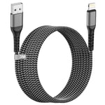 Câble iPhone 3M [Certifié MFi],Cable Chargeur iPhone Charge Rapide Câble Lightning 3M Nylon Cable USB iPhone Câble Apple Cordon Fil Chargeur pour iPhone 14 Pro Max/13/12 Mini/11/XS/SE/8/7,iPad