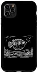 Coque pour iPhone 11 Pro Max Line Art Poisson et ichtyologiste Amazon Puffer