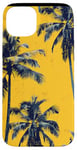 Coque pour iPhone 15 Plus Jaune Vintage Motif Palmier Tropical Paradise Decor