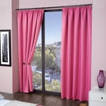 Emma Barclay Blackout Pencil Pleat Curtains Cali 90 X 54 inches Pink, CALI9054PNK