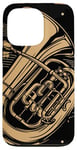 Coque pour iPhone 13 Pro Keeping It Low Key Funny Tuba Instrument de musique Tuba Player