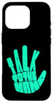 Coque pour iPhone 16 Pro Bleu sarcelle Aqua Talk To The Hand