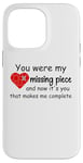 Coque pour iPhone 14 Pro Max You Were My Missing Puzzle Piece Valentines Day Couple Heart