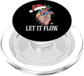 Let It Flow Bonnet de Père Noël anatomique cœur cardiaque PopSockets PopGrip pour MagSafe