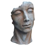 Jardinex - Statue visage homme extérieur grand format - Rouille 115 cm