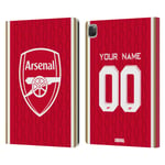 CUSTOM PERSONALISED ARSENAL FC 2023/24 KIT LEATHER BOOK CASE FOR APPLE iPAD