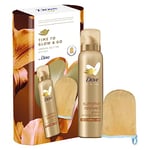 Dove Time to Glow and Go Gradual Self-Tan Gift Set with a tan applicator mitt perfect gifts for her 1 piece