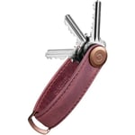 Orbitkey Crazy Horse Leather Key Organiser -avainlenkki, glöginpunainen