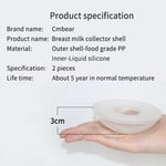 (Type )4Pcs Breast Milk Collector Wearable Breast Milk Collector Skin-Friendly