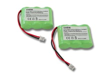 2 batteries vhbw 600mAh (3.6V) pour combiné téléphonique Philips Aleor, Aleor Ana, Evalia 5400, Evalia 5500 comme C39453-Z5-C193, HSC22, etc..