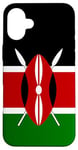 Coque pour iPhone 16 Plus Drapeau kenyan du Kenya