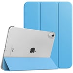 TiMOVO Coque Compatible avec iPad 10ème Génération 10,9 Pouces 2022 Étui, iPad 10 Coque, Légère&Mince Coque Arrière Translucide en PC, Housse Coque Trifold avec Réveil/Sommeil Auto, Bleu Clair