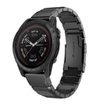 För Garmin Tactix 7 Pro 26mm Sköldpaddsskal Rostfritt Stål Klockarmband DNP Black