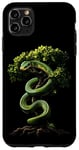 Coque pour iPhone 11 Pro Max Amoureux Drôles De Python D'arbre Vert, Serpents, Reptiles